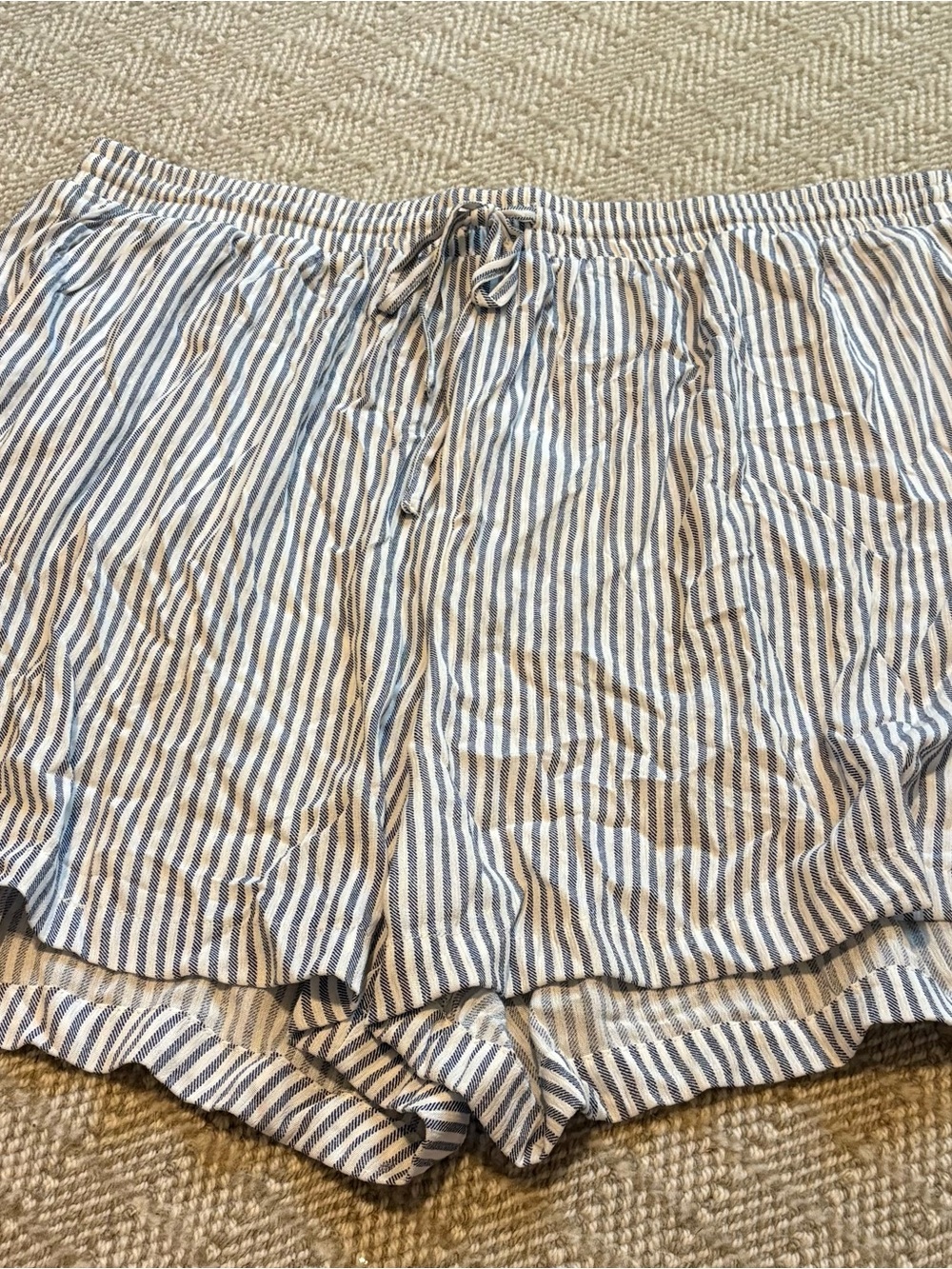 torrid Blue and White Striped High Waist Shorts